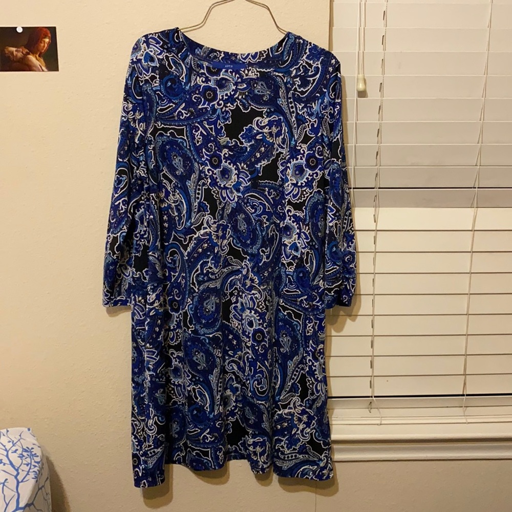 Blue midi dress
